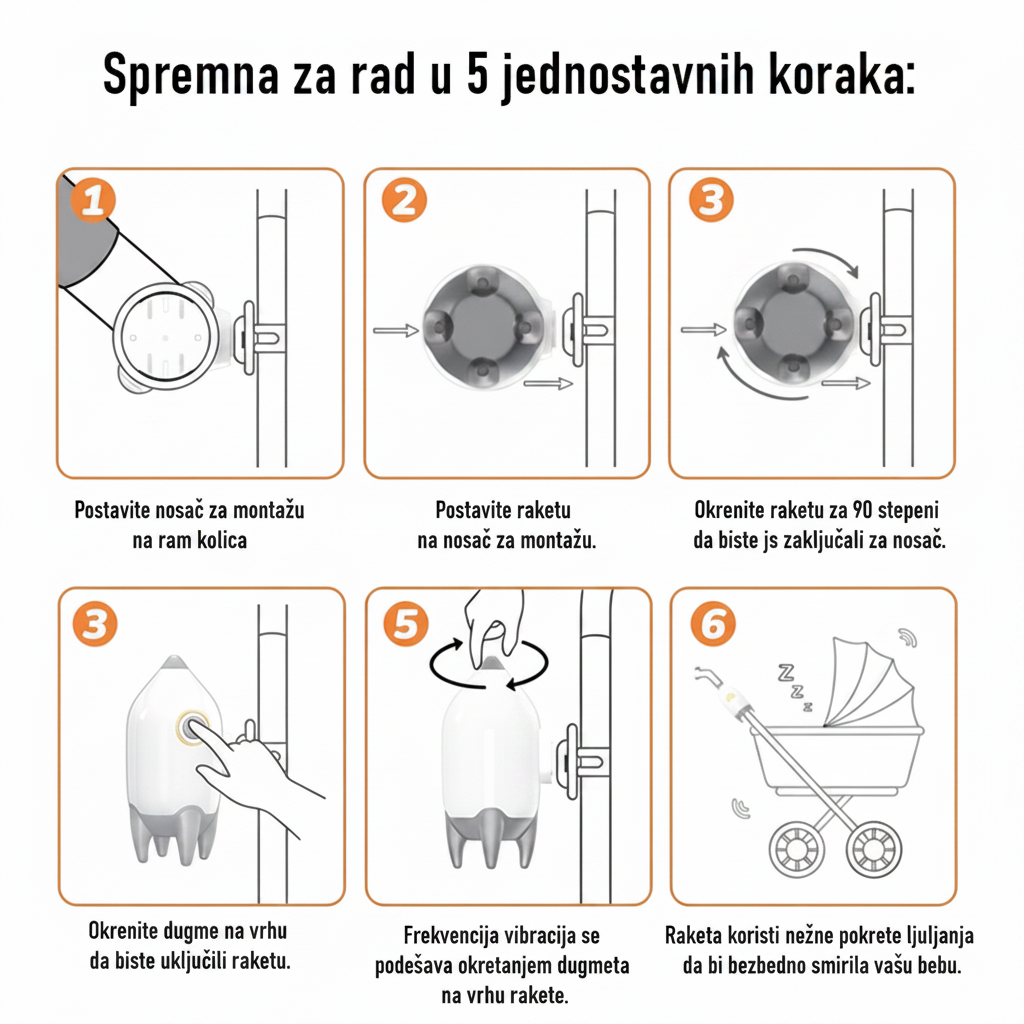 Automatska ljuljaška za kolica - Raketa