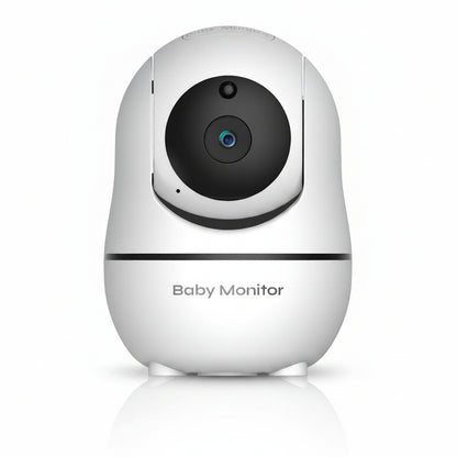 Bela rotirajuća WiFi pametna kamera bebi monitor M70PTZ sa crnim okruglim kućištem za objektiv i natpisom Baby Monitor na donjem delu.