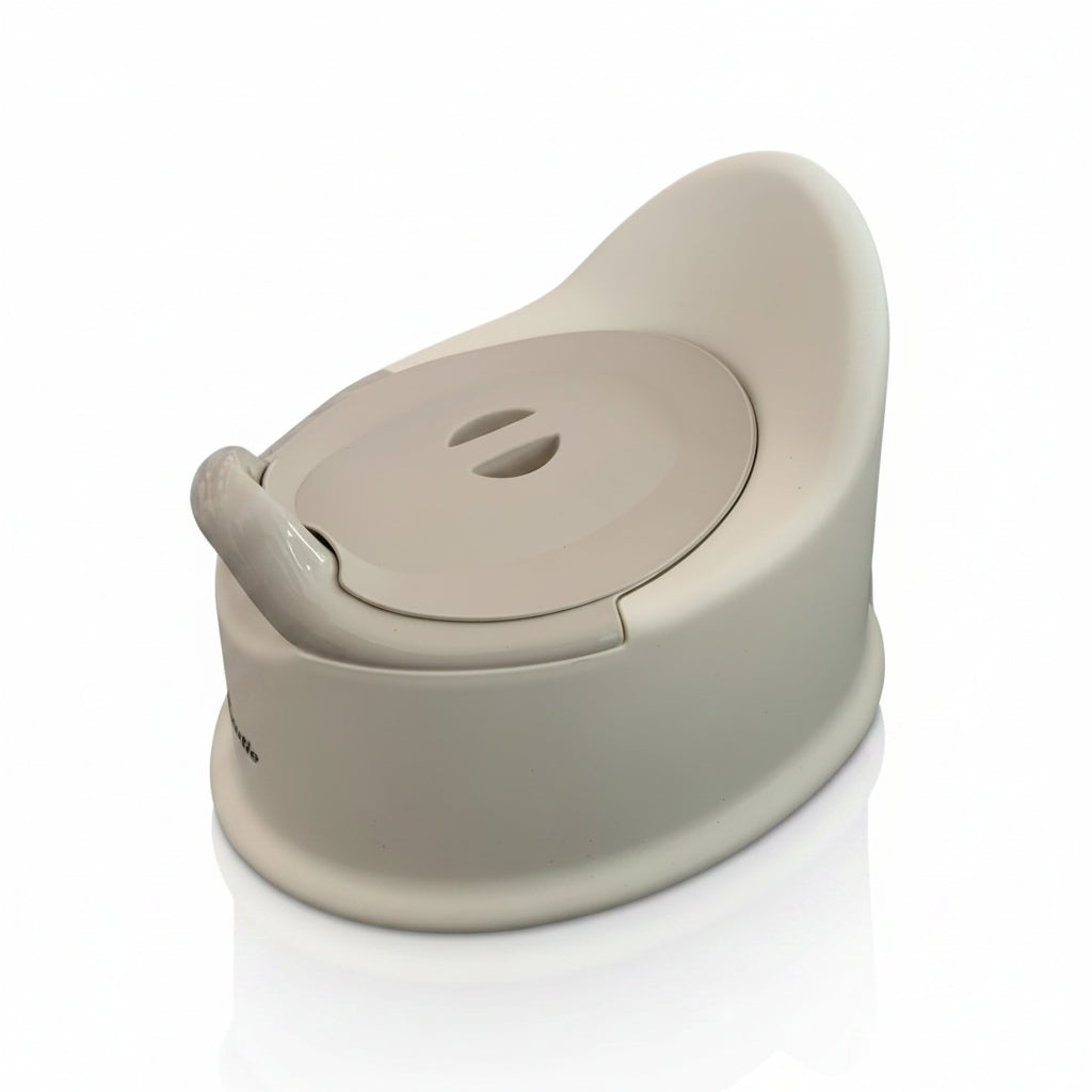 Evolutivna dečija noša i kaza sa visokim ergonomskim naslonom i zaštitnim poklopcem.